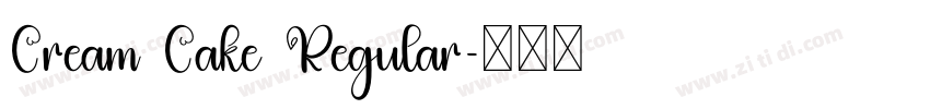 Cream Cake Regular字体转换